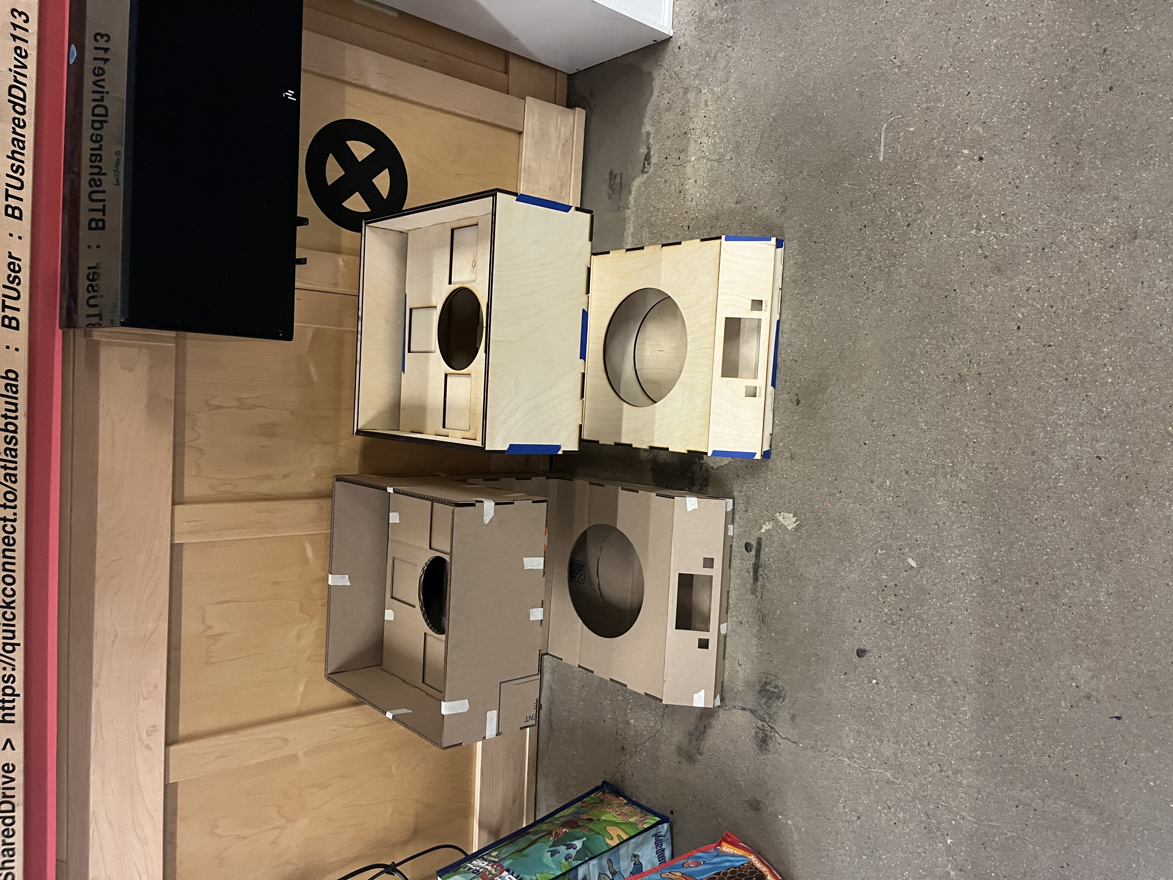 Final enclosure and prototype side by side